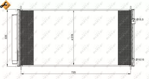 NRF Condenser, air conditioning (35943)