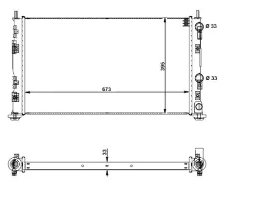 NRF Radiator, engine cooling (53733)