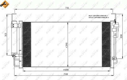 NRF Condenser, air conditioning (35473)
