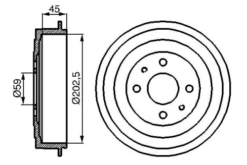 BOSCH Brake Drum (0 986 477 109)