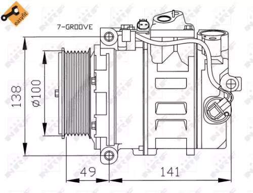NRF Compressor, air conditioning (32216)
