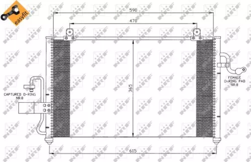 NRF Condenser, air conditioning (35425)