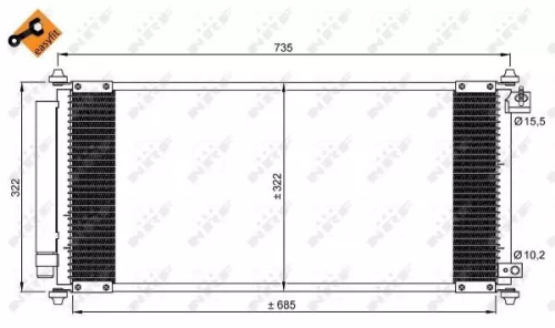 NRF Condenser, air conditioning (35791)