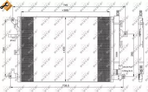 NRF Condenser, air conditioning (35889)