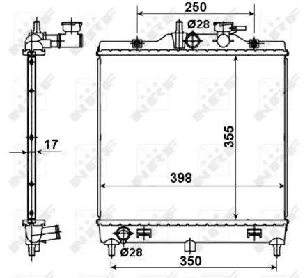 NRF Radiator, engine cooling (53489)