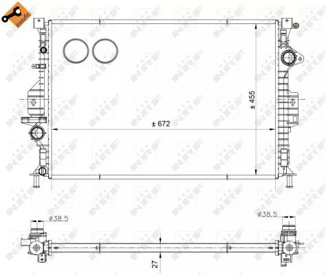 NRF Radiator, engine cooling (53811)