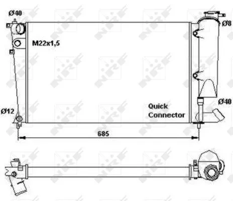 NRF Radiator, engine cooling (58923)