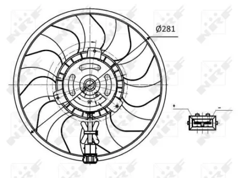 NRF Fan, engine cooling (47418)