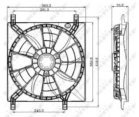 NRF Fan, engine cooling (47257)