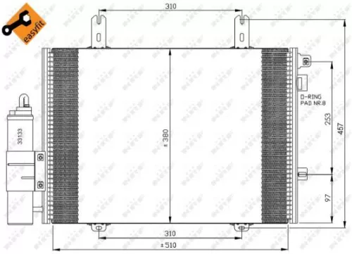 NRF Condenser, air conditioning (35353)