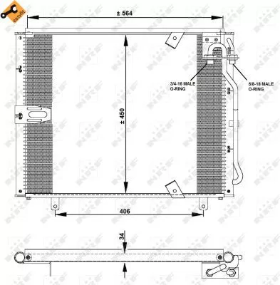 NRF Condenser, air conditioning (35132)