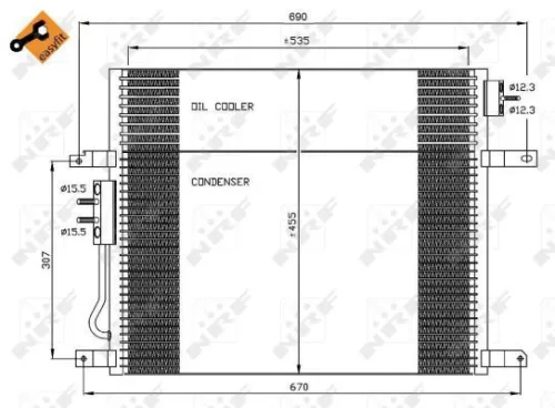 NRF Condenser, air conditioning (35577)