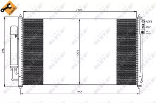 NRF Condenser, air conditioning (35878)