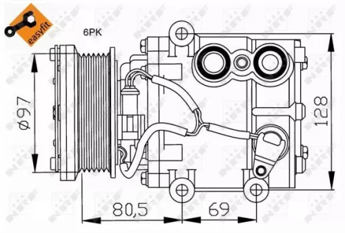 NRF Compressor, air conditioning (32401)
