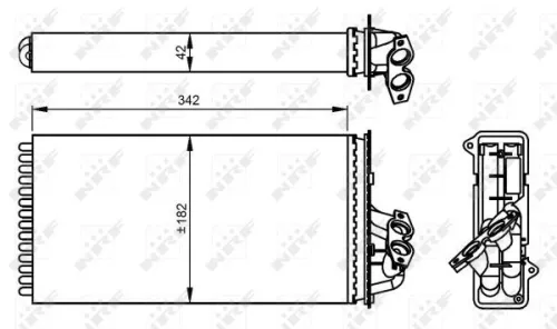 NRF Heat Exchanger, interior heating (54297)