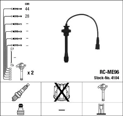 NGK Ignition Cable Kit (4104)