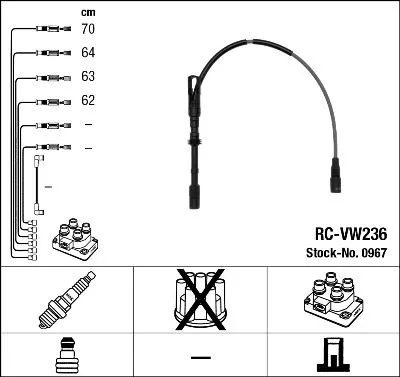 NGK Ignition Cable Kit (0967)