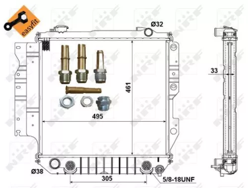 NRF Radiator, engine cooling (50315)