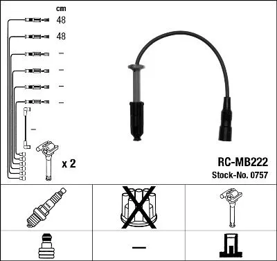 NGK Ignition Cable Kit (0757)