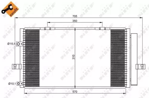 NRF Condenser, air conditioning (35659)