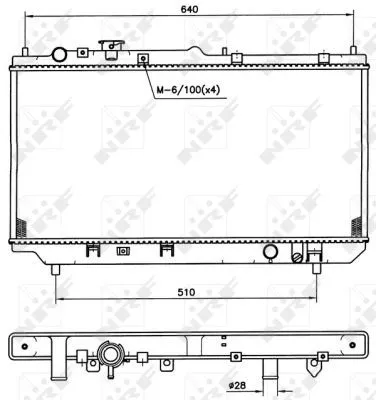 NRF Radiator, engine cooling (509511)