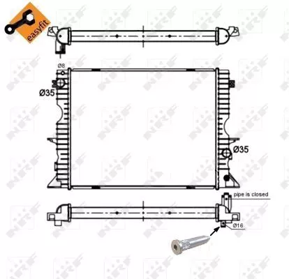 NRF Radiator, engine cooling (509730)