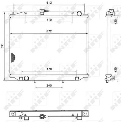 NRF Radiator, engine cooling (52082)