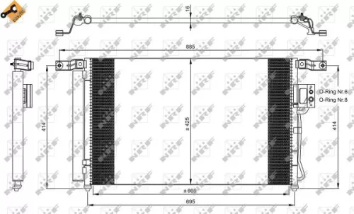 NRF Condenser, air conditioning (35965)