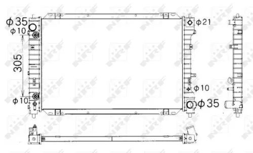 NRF Radiator, engine cooling (53378)