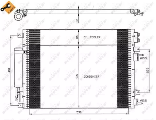 NRF Condenser, air conditioning (35626)