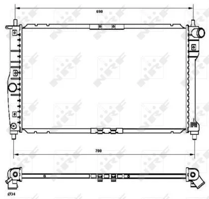 NRF Radiator, engine cooling (53253)