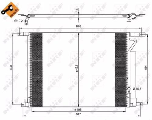 NRF Condenser, air conditioning (35931)