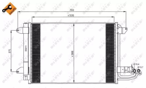 NRF Condenser, air conditioning (35520)