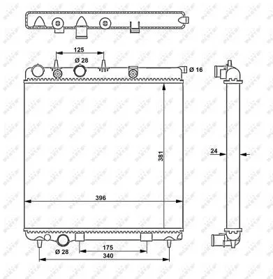 NRF Radiator, engine cooling (53837)