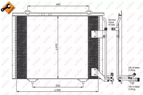 NRF Condenser, air conditioning (35463)