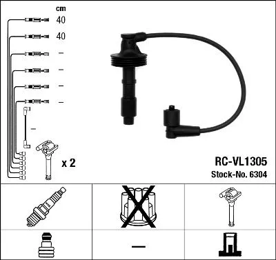 NGK Ignition Cable Kit (6304)