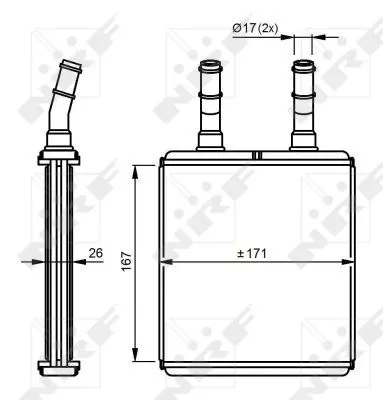 NRF Heat Exchanger, interior heating (54291)