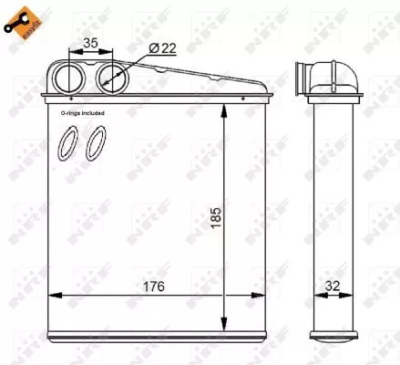 NRF Heat Exchanger, interior heating (54271)