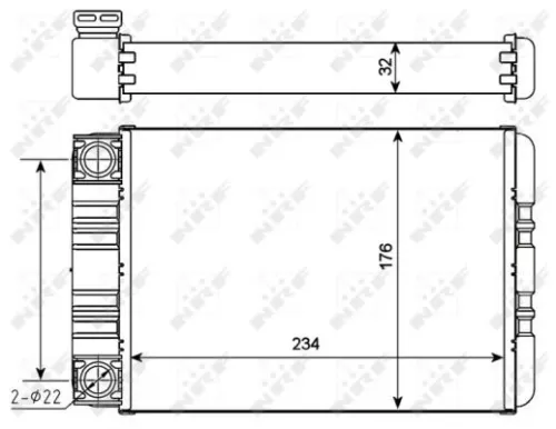 NRF Heat Exchanger, interior heating (54274)
