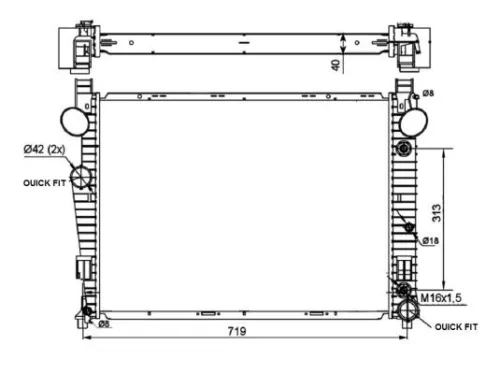 NRF Radiator, engine cooling (53103)