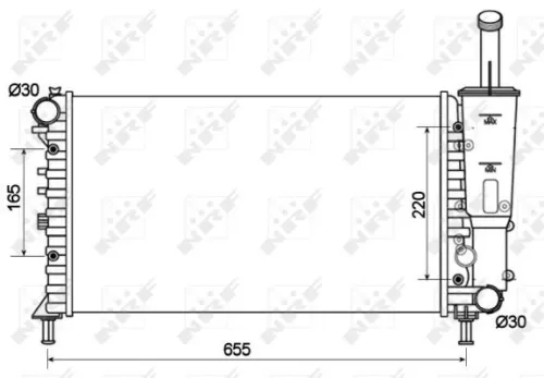 NRF Radiator, engine cooling (53124)