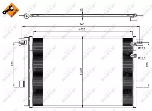 NRF Condenser, air conditioning (350041)