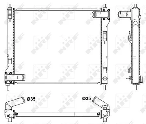 NRF Radiator, engine cooling (53061)