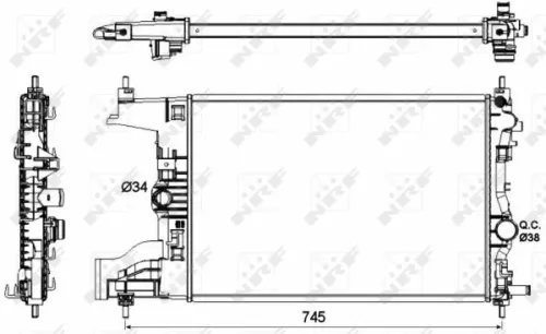 NRF Radiator, engine cooling (53142)