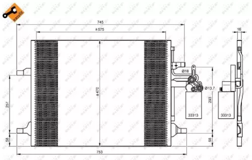 NRF Condenser, air conditioning (35930)