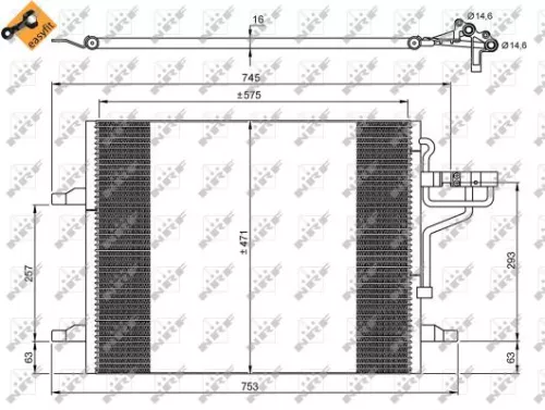 NRF Condenser, air conditioning (35936)