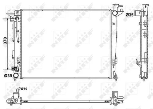 NRF Radiator, engine cooling (53051)