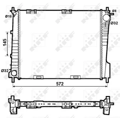 NRF Radiator, engine cooling (53077)