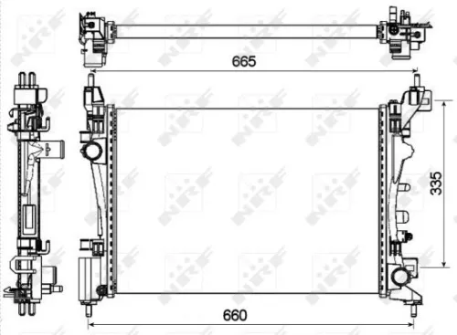 NRF Radiator, engine cooling (53115)