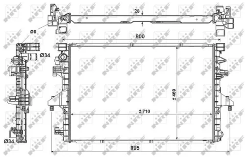 NRF Radiator, engine cooling (53154)